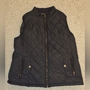 Elegant Black Quilted Vest